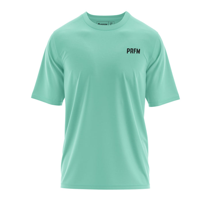 STRENGTH OUTLINED OVERSIZE TEE - LIGHT TEAL