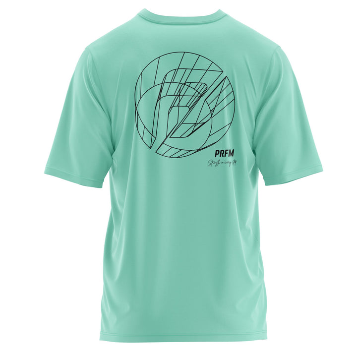 STRENGTH OUTLINED OVERSIZE TEE - LIGHT TEAL