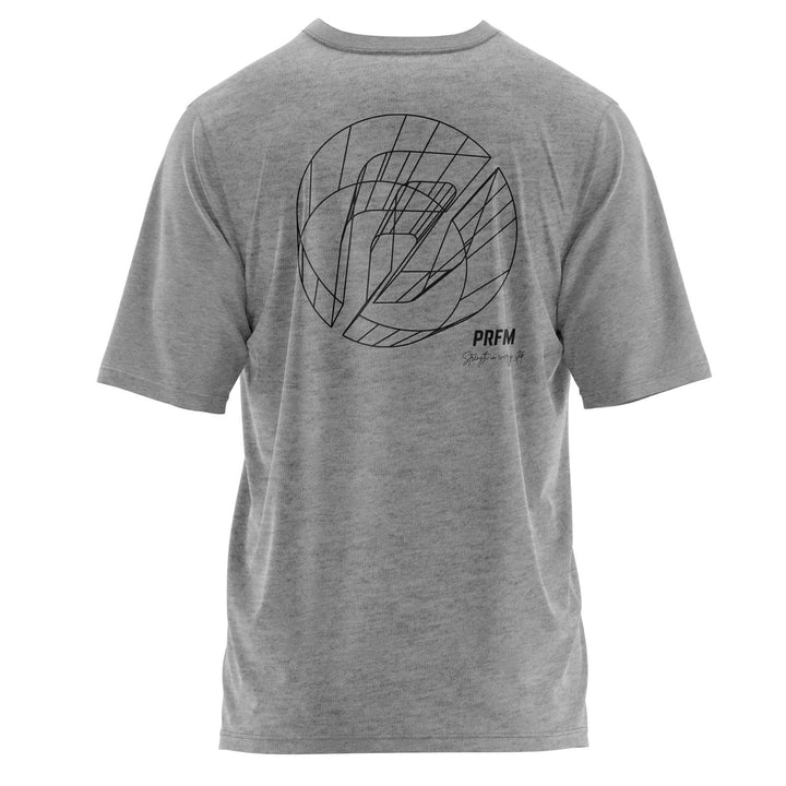 STRENGTH OUTLINED OVERSIZE TEE - HEATHER GREY