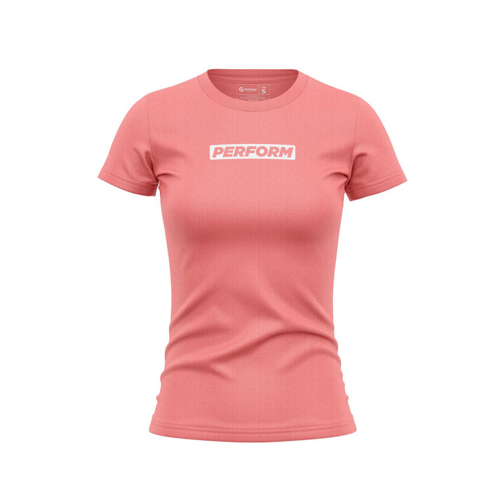 WOMEN'S PERFORM TEE - SALMON - Perform Athletics