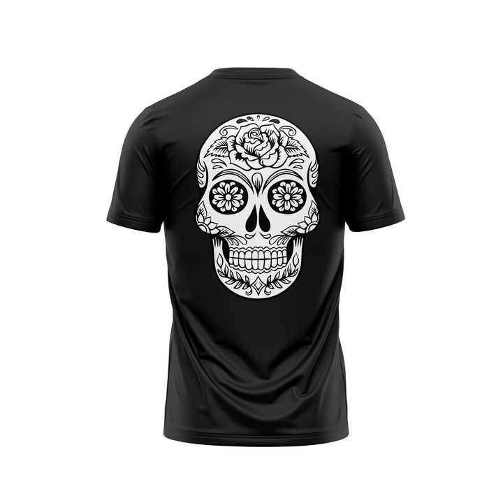 SUGAR SKULL TEE - BLACK - Perform Athletics