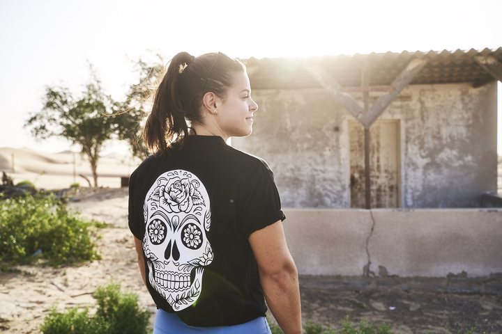 SUGAR SKULL TEE - BLACK - Perform Athletics